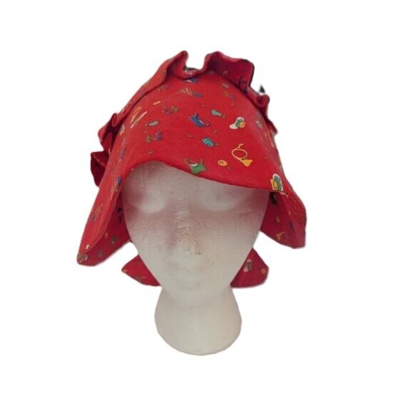 Bonnet Garden Girl Costume Boho Sun Hat Handmade Gardening Holiday - Picture 6 of 8